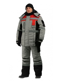 фото Зимний костюм для работы URSUS "Респект" с красно- чёрной отделкой