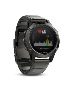 фото Garmin FENIX 5 SAPPHIRE серые с металлическим браслетом (010-01688-21)