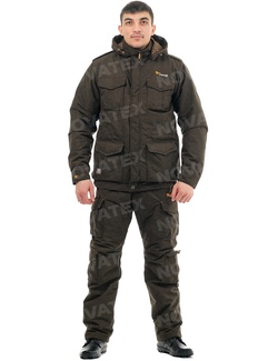 фото Осенний костюм для охоты и рыбалки "Шутер" -15° (замша, хаки) PRIDE