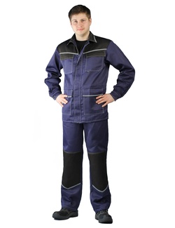фото Костюм мужской "Передовик" летний т-синий с черным