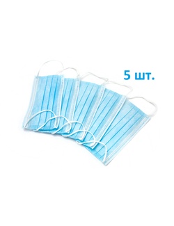 фото Маска для лица защитная Hot Pot трехслойная, 5 шт/упк