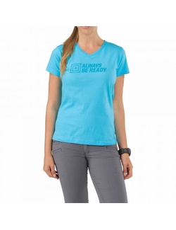 фото Женская футболка 5.11 Tactical WM ABR LOGO T S/S Light Blue (670)