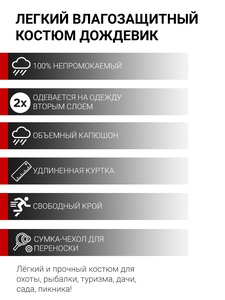 фото Дождевик женский пончо накидка KATRAN ГРОЗА (Оксфорд, темно-синий)