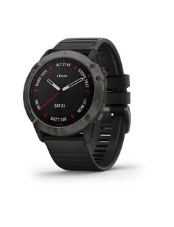 фото Garmin FENIX 6X Sapphire серый DLC (010-02157-11) с черным ремешком