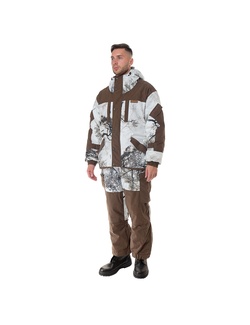 фото Костюм зимний Ангара (Алова, Белый Лес (кусты)/Коричневый) Huntsman