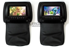 фото Комплект подголовников с DVD проигрывателями 7" ERGO ER700HD Черный