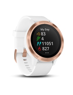фото Garmin VIVOACTIVE 3 золотистые с белым ремешком (010-01769-07)