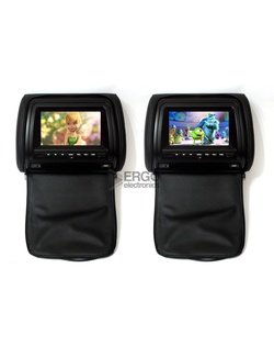 фото Комплект подголовников с DVD проигрывателями 7" ERGO ER700H