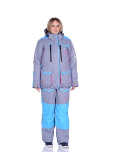 фото Женский костюм для рыбалки Siberia -35°С (Breathable, Серый/Голубой) Huntsman