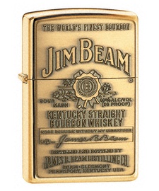 фото Зажигалка Zippo Jim Beam Brass Emblem № 254BJB.929