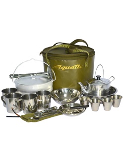 фото Пикниковый набор Aquatic ПН-01-4Х на 4 персоны (цвет ведра: хаки)