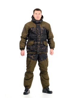 фото Осенний костюм для охоты и рыбалки «Горка Осень -15» (микрофибра, черный мультикам) 7.62