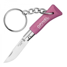 фото Нож-брелок Opinel №2 (нержавеющая сталь, розовый)