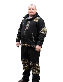 фото Демисезонный костюм для рыбалки и охоты  Aquatic К-04 (Soft Shell,черный)