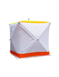 фото Зимняя палатка Куб Indiana 180х180х205 см (белый, оранжевый)