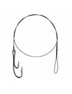фото Поводок металлический  40см 5кг с двойником №2