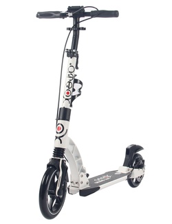 фото Самокат Ateox GRAND LUX белый (ручной тормоз)