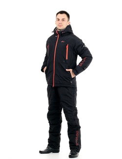 фото Осенний костюм для рыбалки "Магеллан" -15 (нейлон, черно-красный) GRAYLING с вышивкой