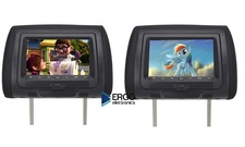 фото Комплект подголовников с DVD проигрывателями 7" ERGO ER704HD