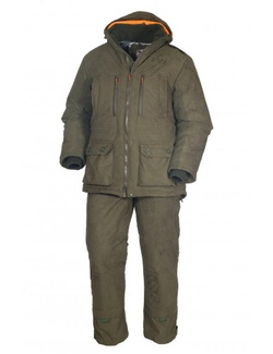 фото Зимний костюм для охоты и рыбалки ОКРУГ «ОХОТНИК» (Замша, хаки)