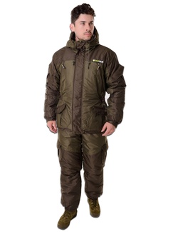 фото Зимний костюм для охоты и рыбалки ONERUS "Горный -45" Таслан, зеленый/хаки