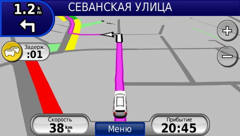 Отображение пробок в GPS навигаторах Garmin, передаваемых при помощи ТМС модуля.